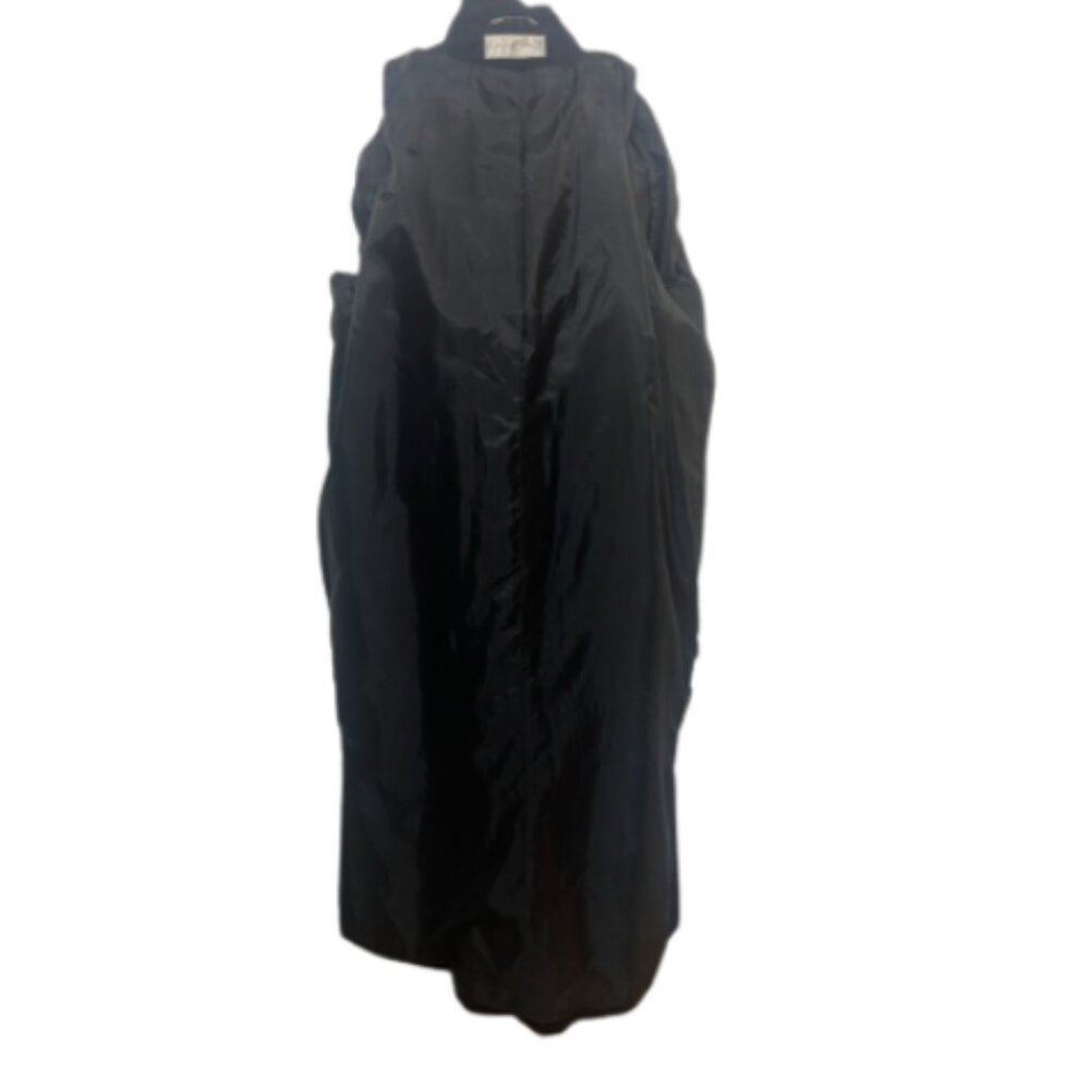 Sandro vintage EUC 100% wool full length three button black formal coat XL - Picture 3 of 8
